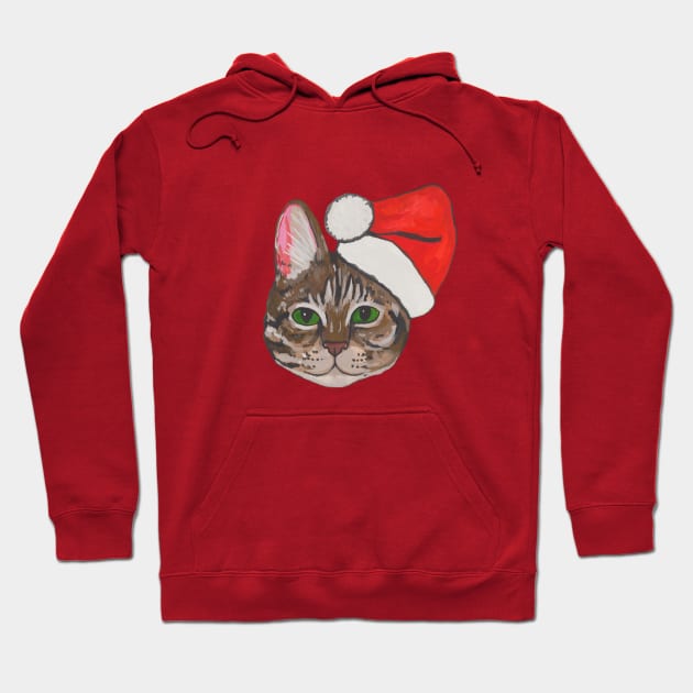 Santa cat Hoodie by deadblackpony